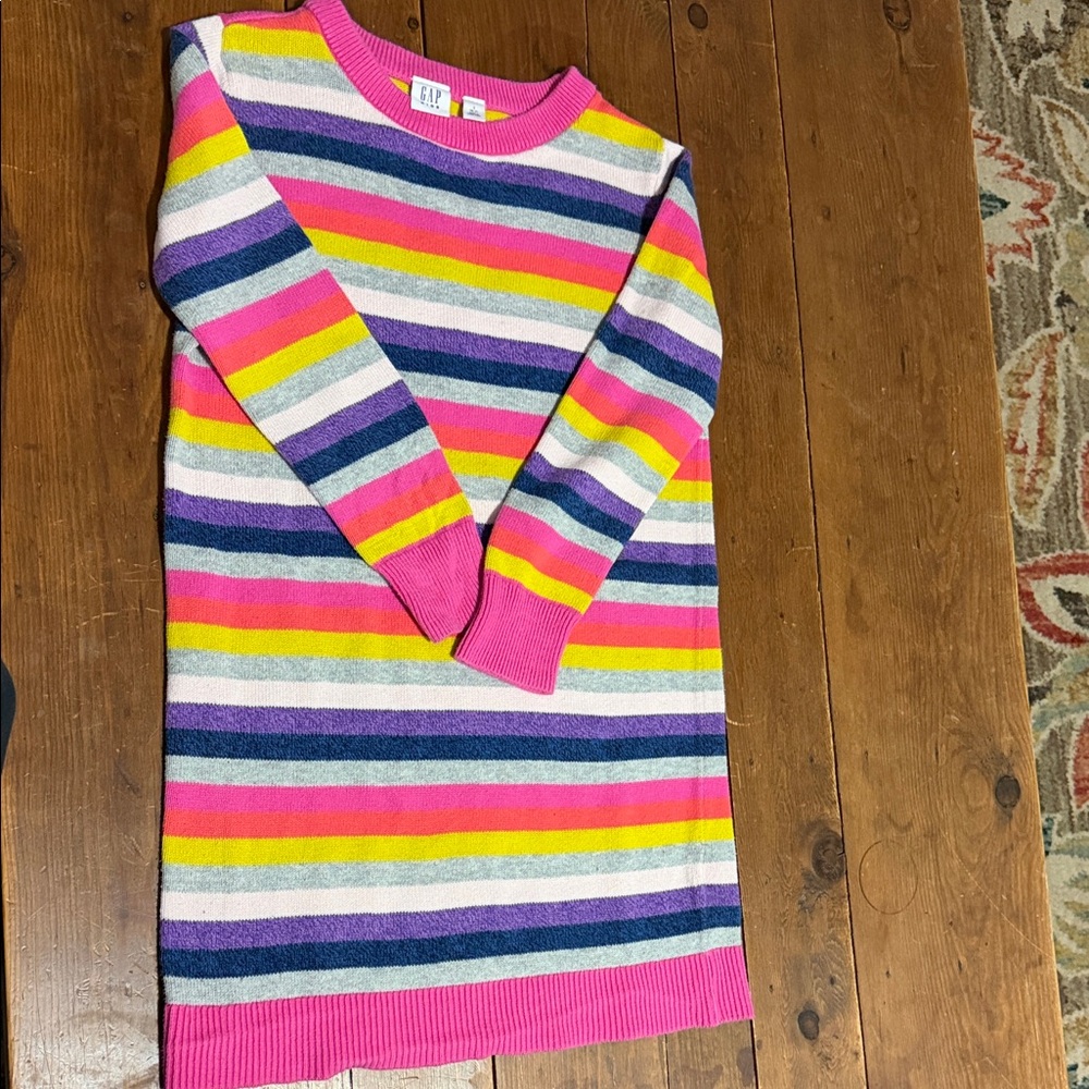 GAP Kids Striped Sweater in Pink, Purple, and Yellow
